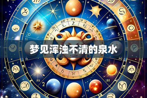 梦见浑浊不清的泉水