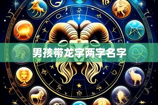 男孩带龙字两字名字