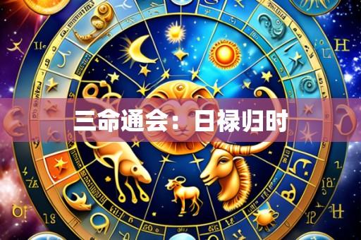三命通会：日禄归时