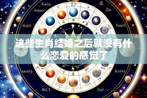 这些生肖结婚之后就没有什么恋爱的感觉了