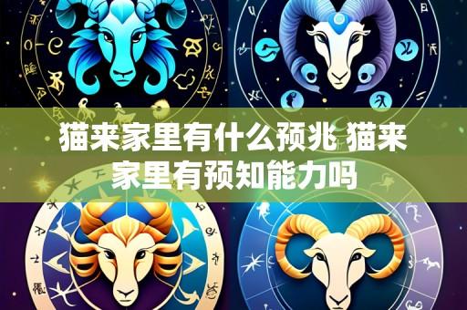 猫来家里有什么预兆 猫来家里有预知能力吗