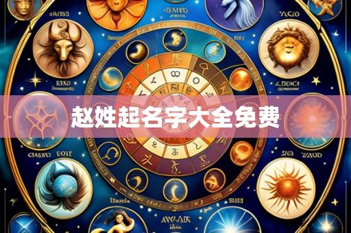 赵姓起名字大全免费