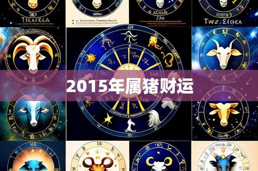 2015年属猪财运