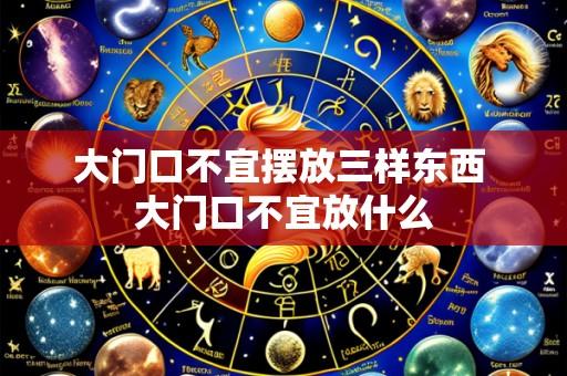 大门口不宜摆放三样东西 大门口不宜放什么