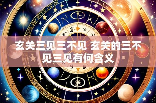 玄关三见三不见 玄关的三不见三见有何含义