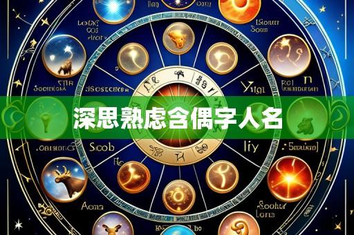 深思熟虑含偶字人名