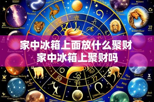 家中冰箱上面放什么聚财 家中冰箱上聚财吗