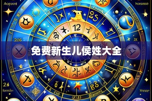 免费新生儿侯姓大全