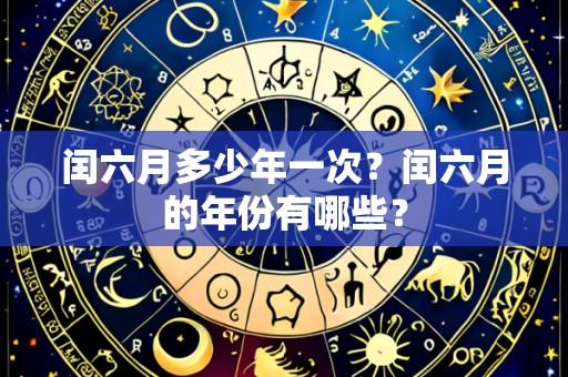 闰六月多少年一次?闰六月的年份有哪些?