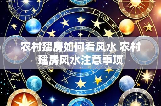 农村建房如何看风水 农村建房风水注意事项