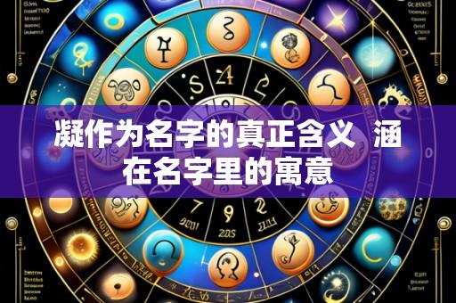 凝作为名字的真正含义  涵在名字里的寓意
