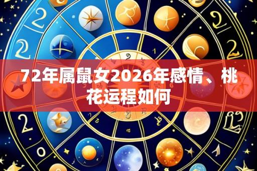72年属鼠女2026年感情、桃花运程如何