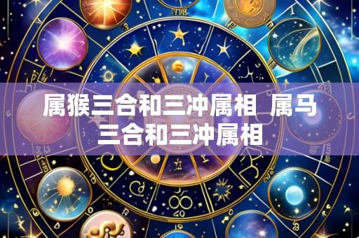 属猴三合和三冲属相 属马三合和三冲属相