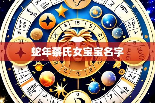 蛇年蔡氏女宝宝名字