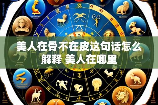 美人在骨不在皮这句话怎么解释 美人在哪里