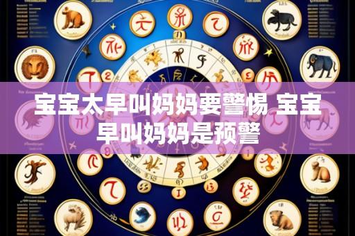 宝宝太早叫妈妈要警惕 宝宝早叫妈妈是预警