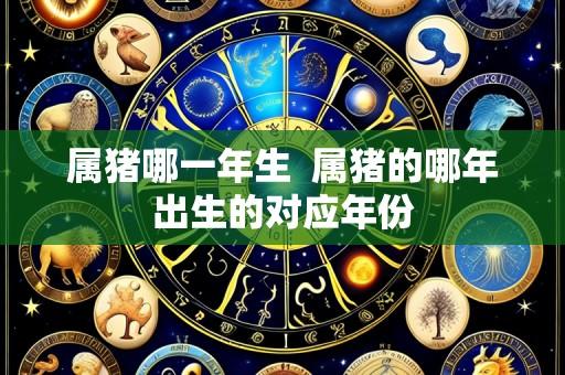 属猪哪一年生  属猪的哪年出生的对应年份