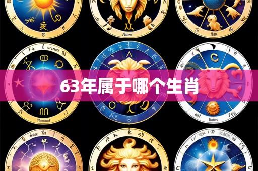 63年属于哪个生肖