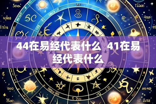 44在易经代表什么  41在易经代表什么