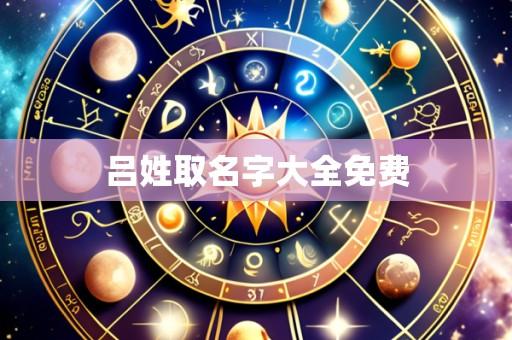 吕姓取名字大全免费
