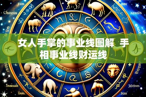女人手掌的事业线图解  手相事业线财运线