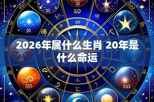 2026年属什么生肖 20年是什么命运