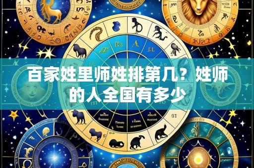 百家姓里师姓排第几?姓师的人全国有多少