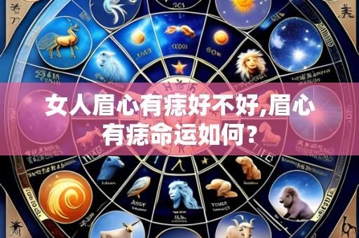 女人眉心有痣好不好,眉心有痣命运如何?