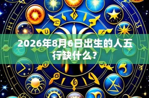 2026年8月6日出生的人五行缺什么?