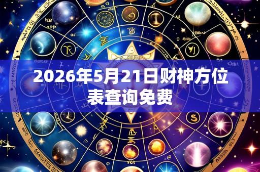 2026年5月21日财神方位表查询免费