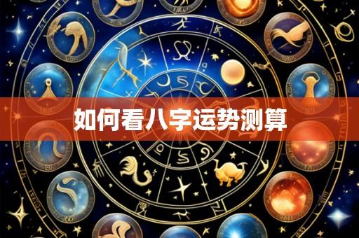 如何看八字运势测算