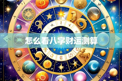 怎么看八字财运测算