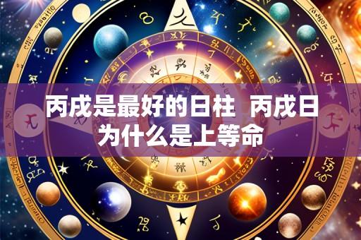 丙戌是最好的日柱 丙戌日为什么是上等命