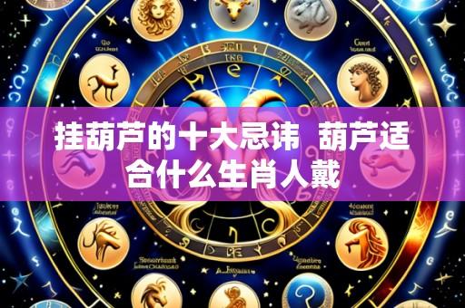 挂葫芦的十大忌讳 葫芦适合什么生肖人戴