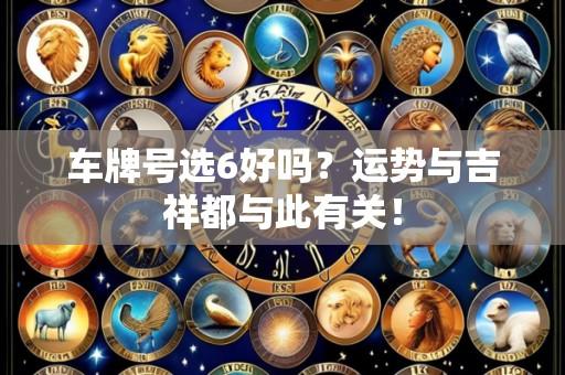车牌号选6好吗?运势与吉祥都与此有关!