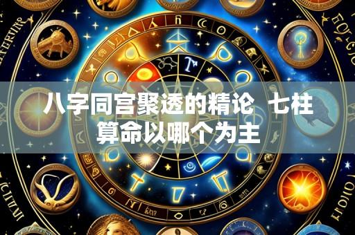 八字同宫聚透的精论 七柱算命以哪个为主