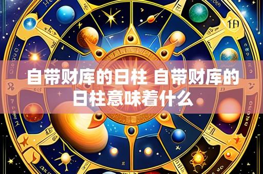 自带财库的日柱 自带财库的日柱意味着什么