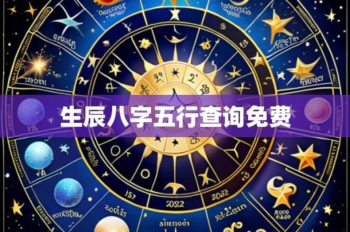 生辰八字五行查询免费