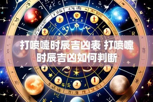 打喷嚏时辰吉凶表 打喷嚏时辰吉凶如何判断