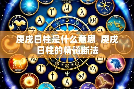 庚戌日柱是什么意思  庚戌日柱的精髓断法