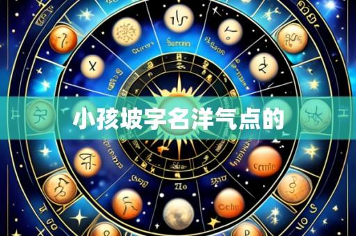 小孩坡字名洋气点的