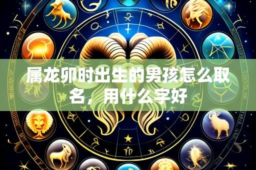 属龙卯时出生的男孩怎么取名,用什么字好