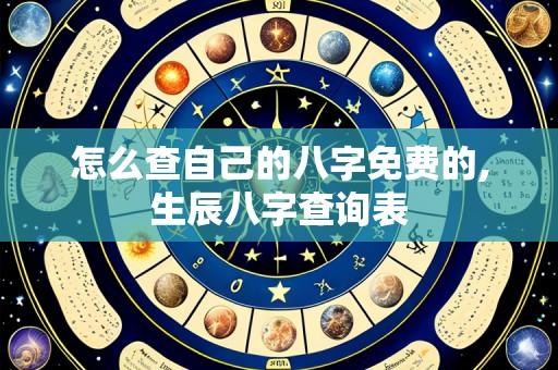 怎么查自己的八字免费的,生辰八字查询表