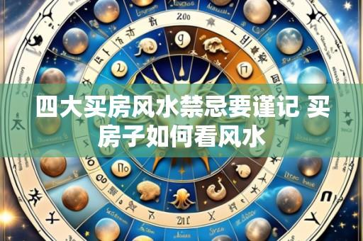 四大买房风水禁忌要谨记 买房子如何看风水