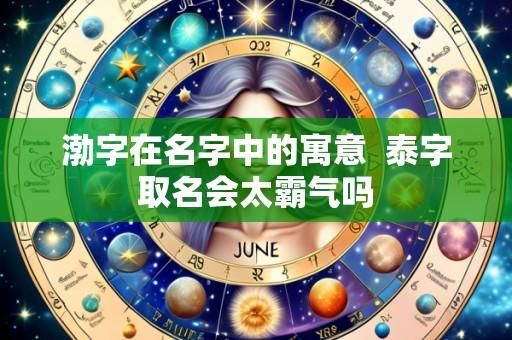 渤字在名字中的寓意  泰字取名会太霸气吗
