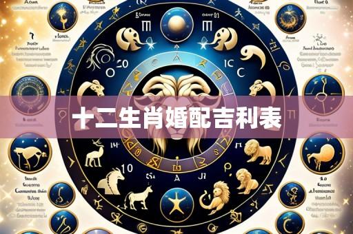 十二生肖婚配吉利表