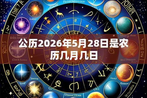 公历2026年5月28日是农历几月几日