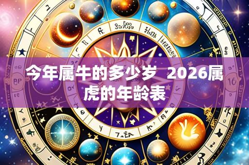 今年属牛的多少岁  2026属虎的年龄表
