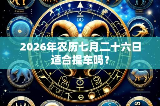 2026年农历七月二十六日适合提车吗?