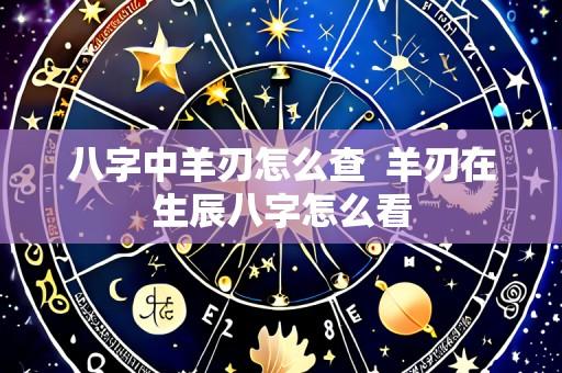 八字中羊刃怎么查 羊刃在生辰八字怎么看